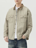 Men's Plus Size Button Up Long Sleeve Shirt