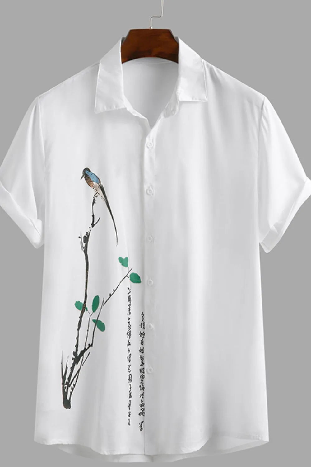 Men's Full Size Button Up Short Sleeve Shirt Plus Size