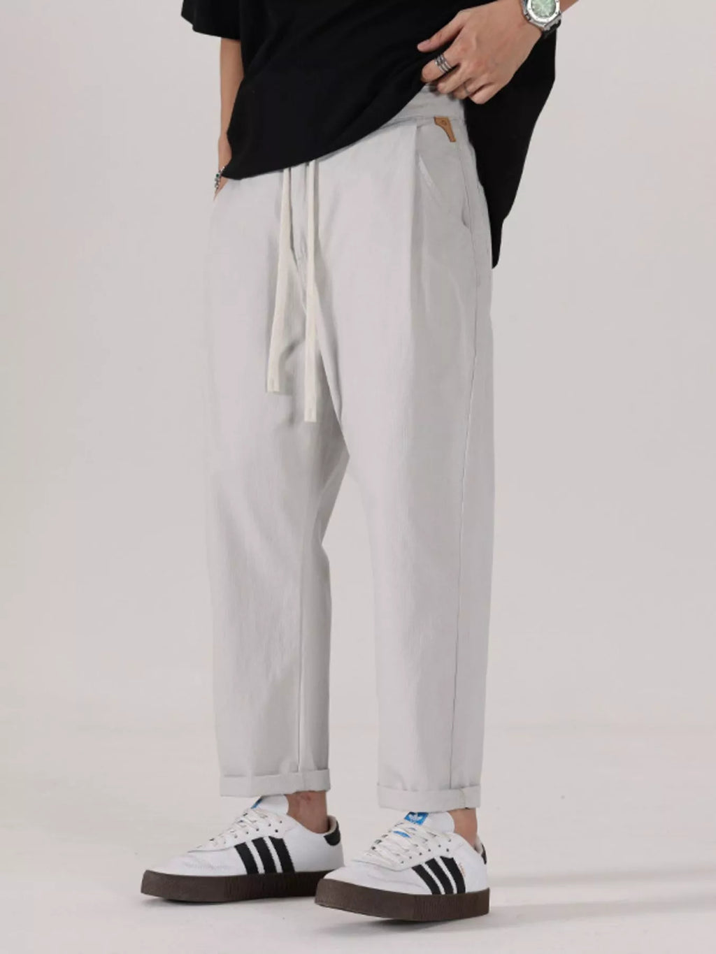Men's Full Size Drawstring Wide Leg Pants Plus Size