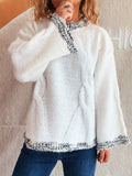 Contrast Trim Detail Round Neck Sweater