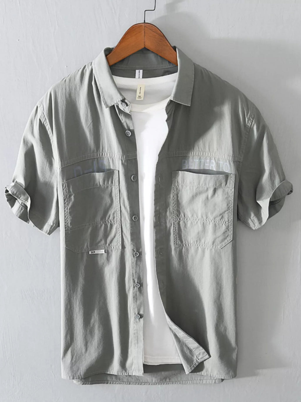 Men's Plus Size Casual Short Sleeve Shirt