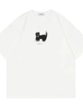 Men's Cat Graphic Round Neck Short Sleeve T-Shirt