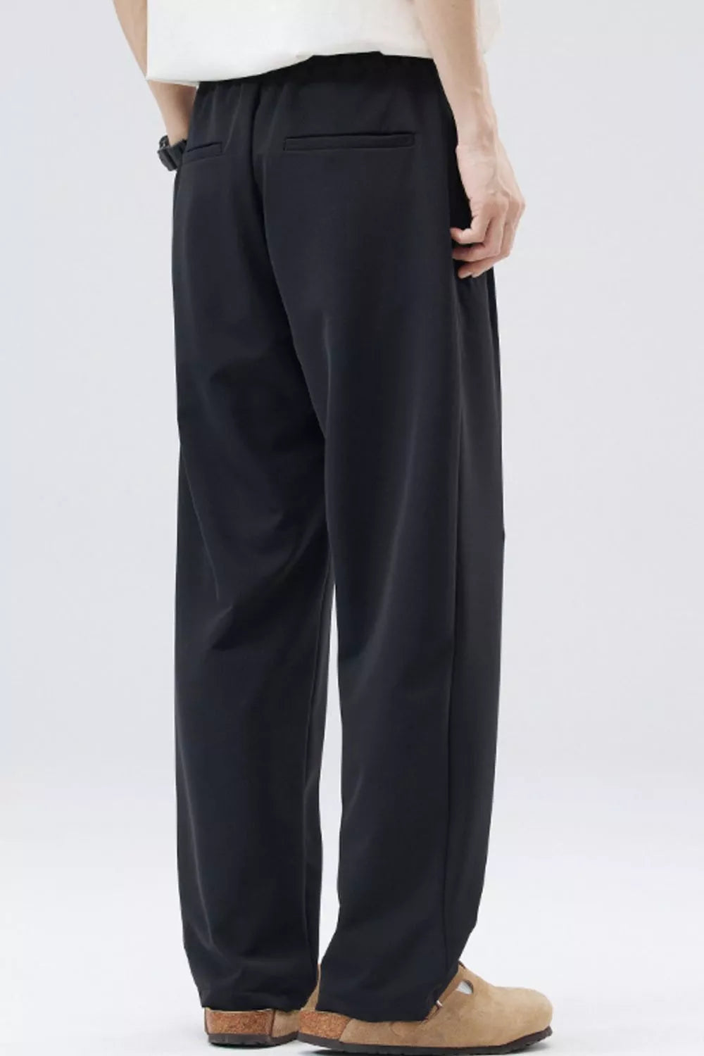 Men's Full Size Loose Fit Casual Pleated Pants Plus Size