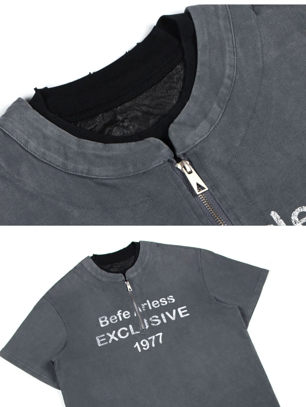 Men's Quarter Zip Short Sleeve T-Shirt