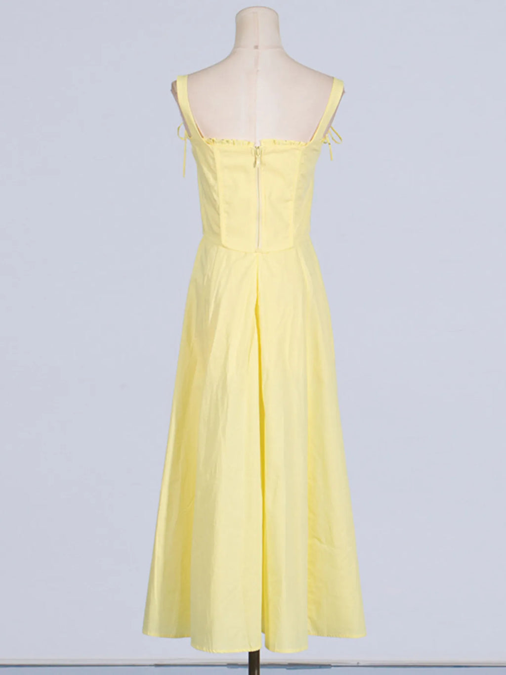 Slit Sleeveless Zip Back Midi Dress