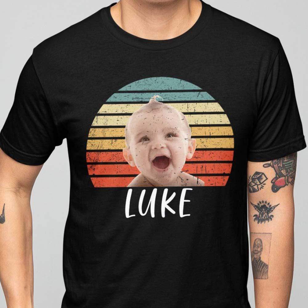 Vintage Retro Photo Shirt Photo Print Family Shirt, Custom Face Photo Shirt