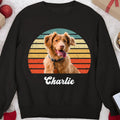 Dog Cat Vintage Retro Photo Sweatshirt Personalized Custom Photo Dog Cat Pet Sweatshirt C548