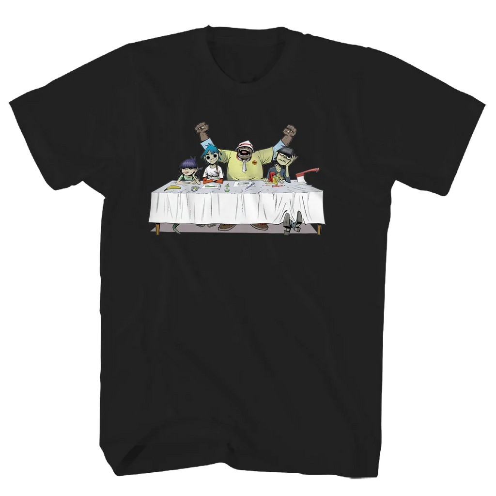 Gorillaz Dinner Table Band T-shirt - Jamie Hewlett Rise of the Ogre Tee