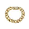 Gold Filled High Polish Finish Men's Bracelet Hip Hop Miami Cuban Link