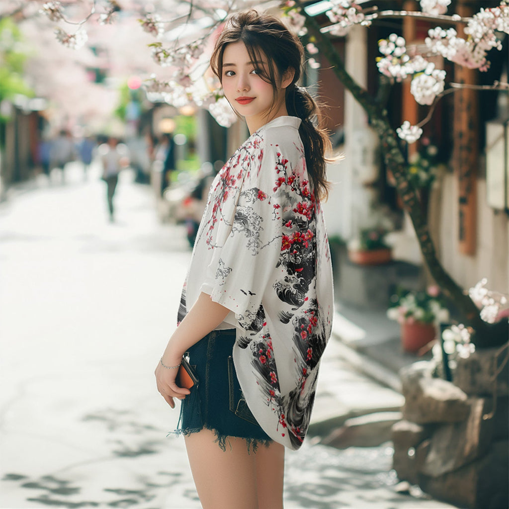 K29 Blossom Waves Kimono