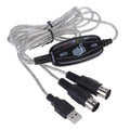 Keyboard to PC Adapter USB In-Out MIDI Interface Music Recording Converter