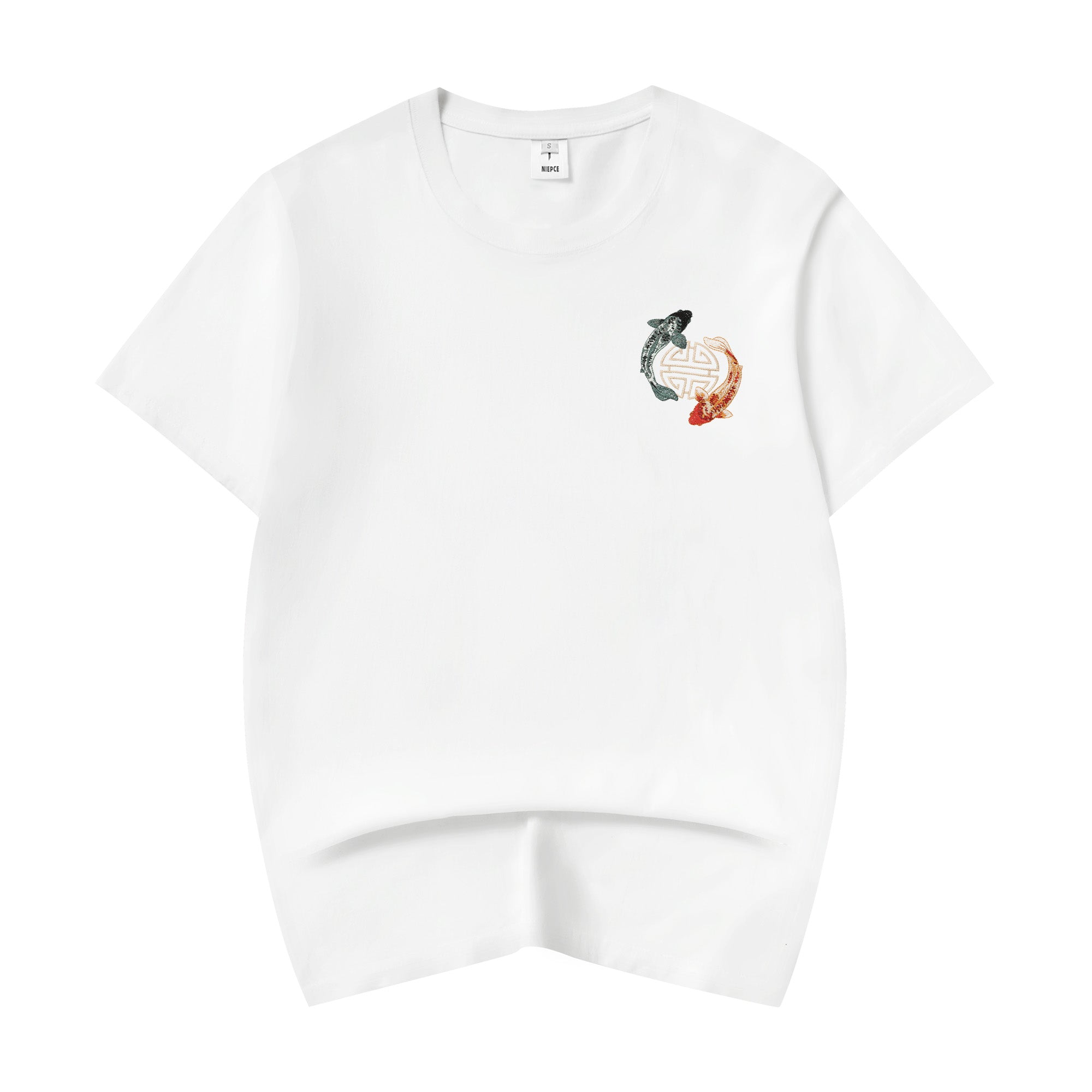 KH880 Yin Yang Koi Embroidery Tee