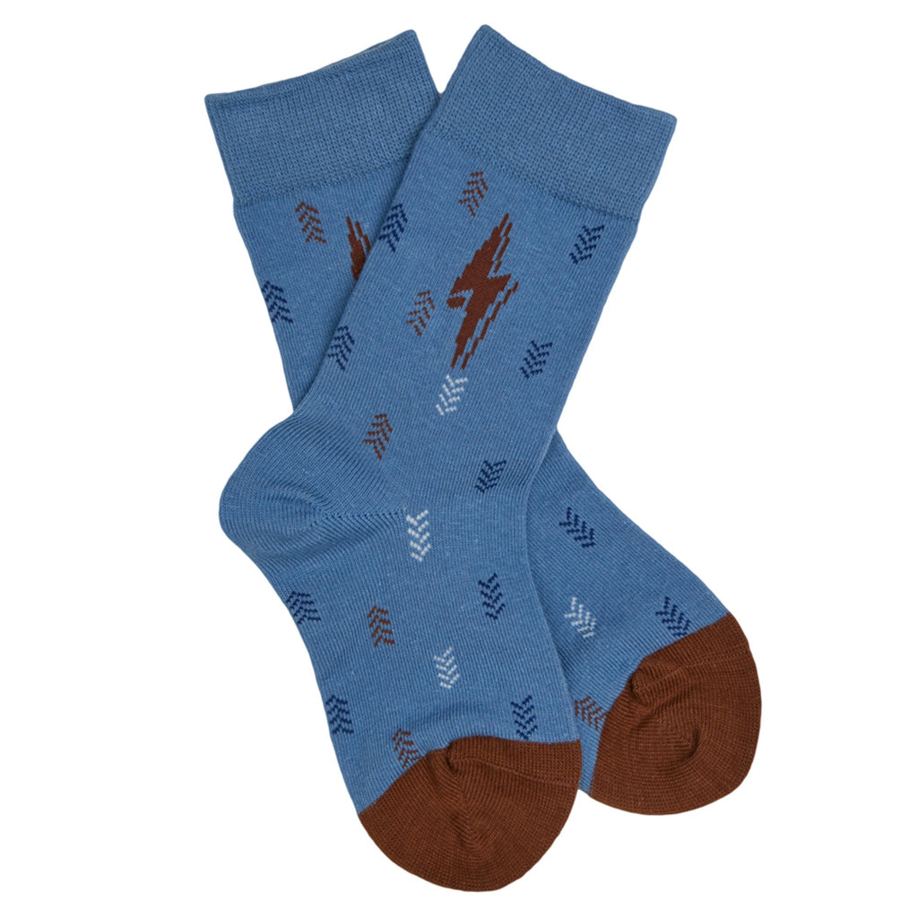 Kid's Socks - Brown Lightening