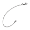 14k White Diamond Cut Cable Link Chain 0.8mm