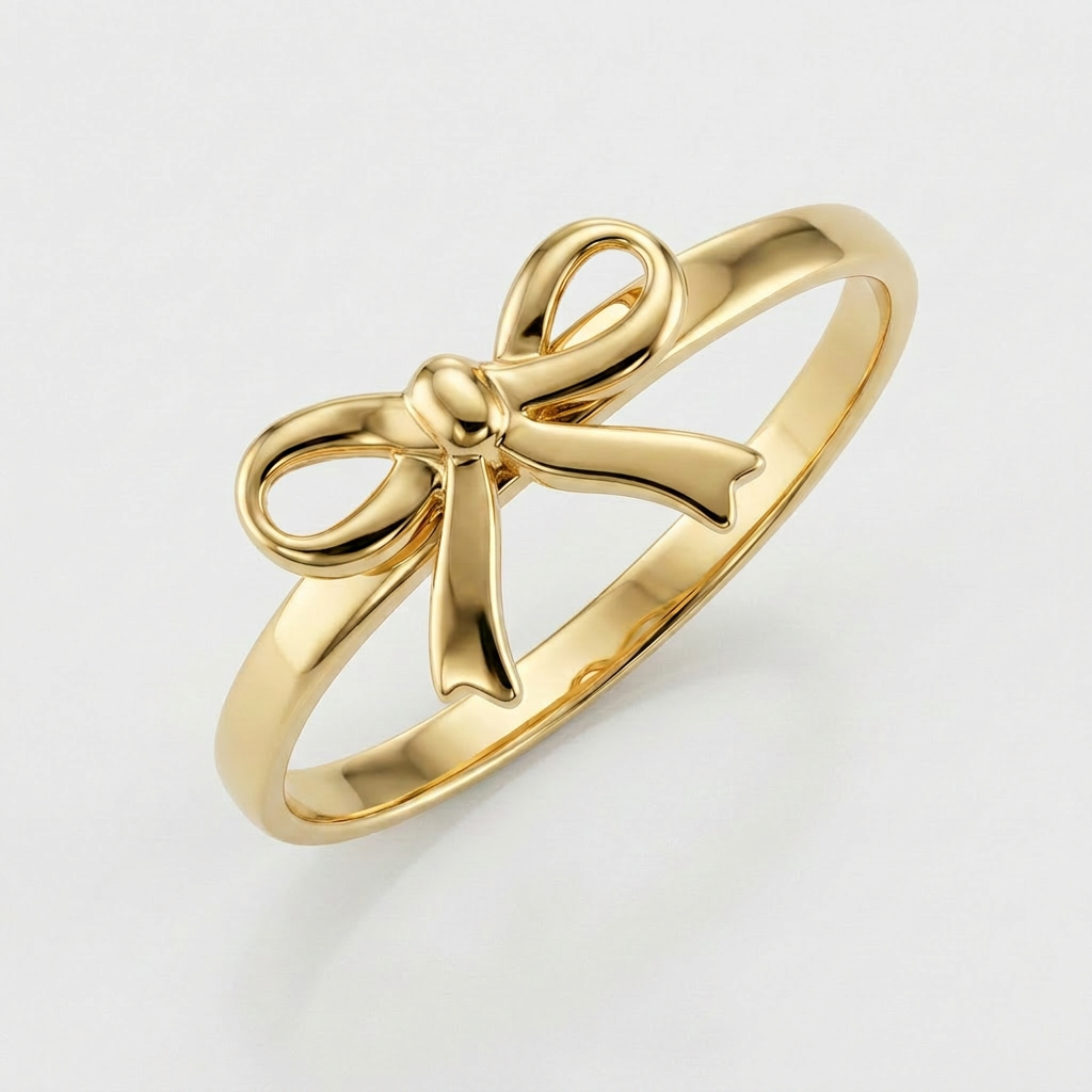 14k Yellow Gold Bow Ring