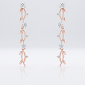 Avera 1.1Ct Vine Design Plated Earrings