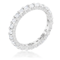 Avera Fitzgerald Cubic Zirconia Eternity Band Ring 5 / Silver