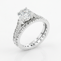 Avera Glistening Engagement Ring Set in Sterling Silver