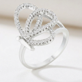 Avera Bea 0.4ct Cubic Zirconia Pave Butterfly Ring in Silver