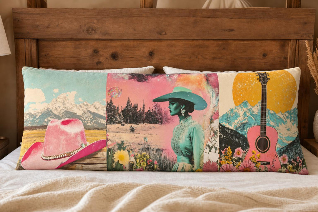 Baha Ranch Pop Western Cowgirl Body Pillow Cover Made in America