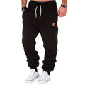 Men's Slim Fit Casual Trousers Drawstring Waist Sweatpants