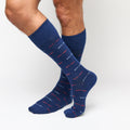 Navy Hotty Toddy Dress Socks