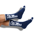 Navy Ole Miss Big Casual Crew Socks