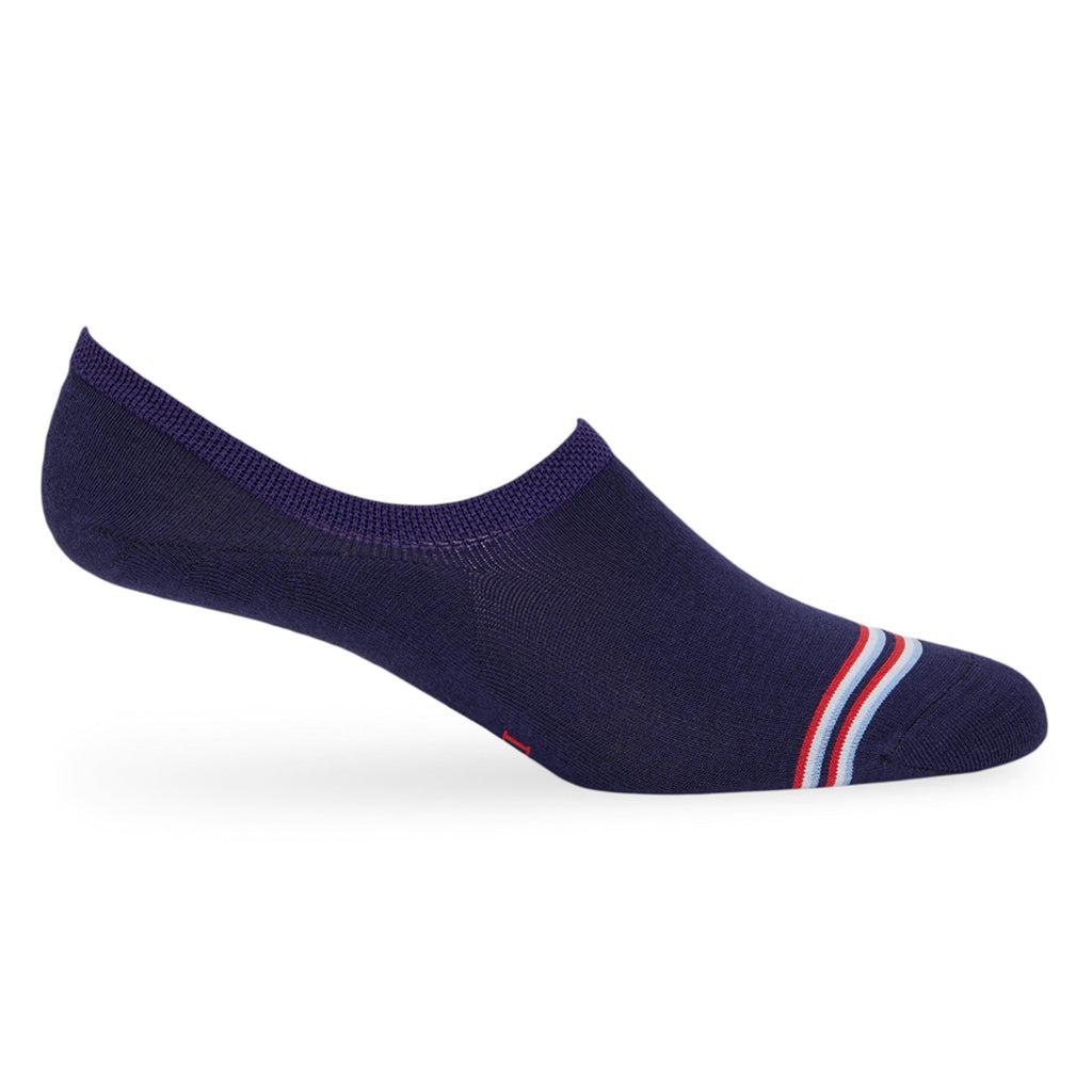 Navy Stripe No Show