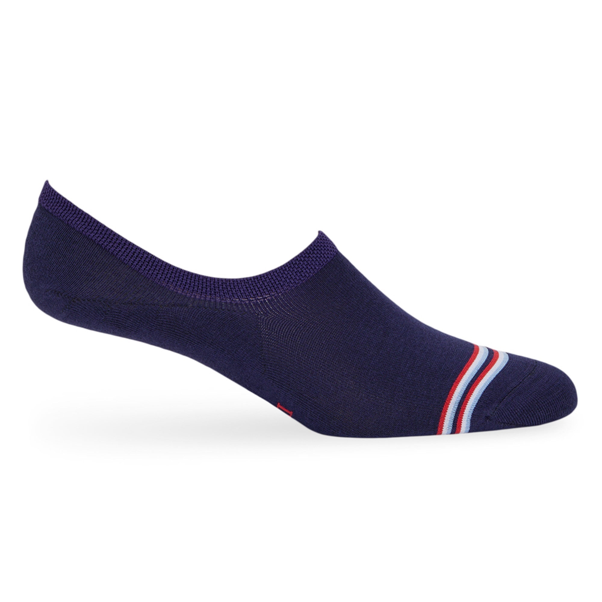 Navy Stripe No Show