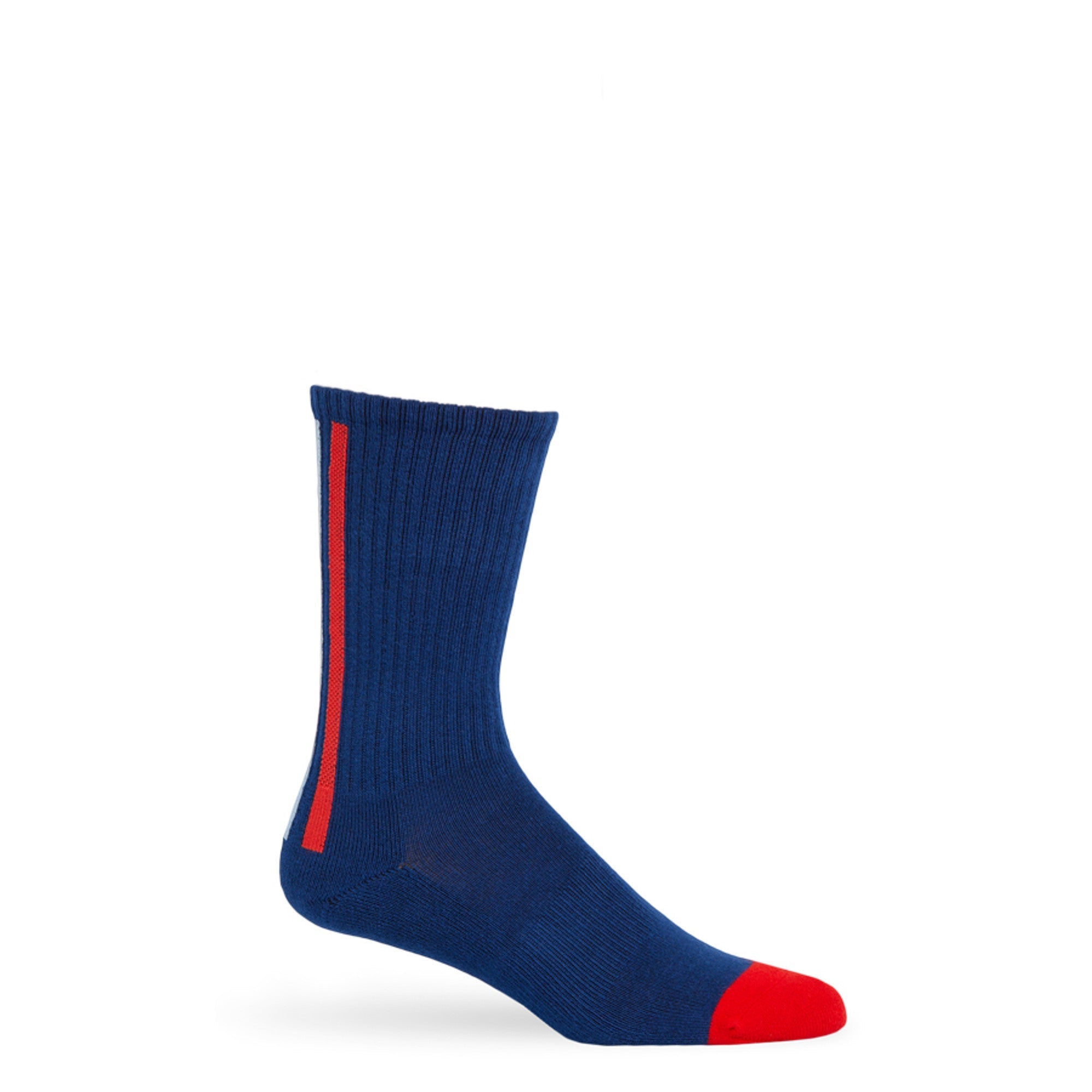 Navy Vertical Stripe Casual Socks