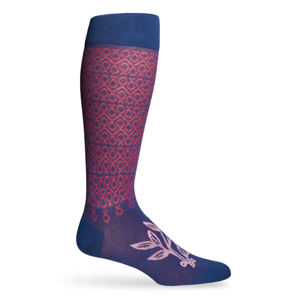 NBCF - Blue with Dark Pink Connected Ribbons