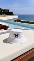 White/Black Nikoza Bucket Hat