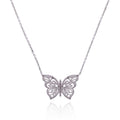 .925 Silver Papillon Butterfly Women's Necklace Jewelry
