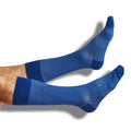 Powder / Navy Birdseye Dress Socks
