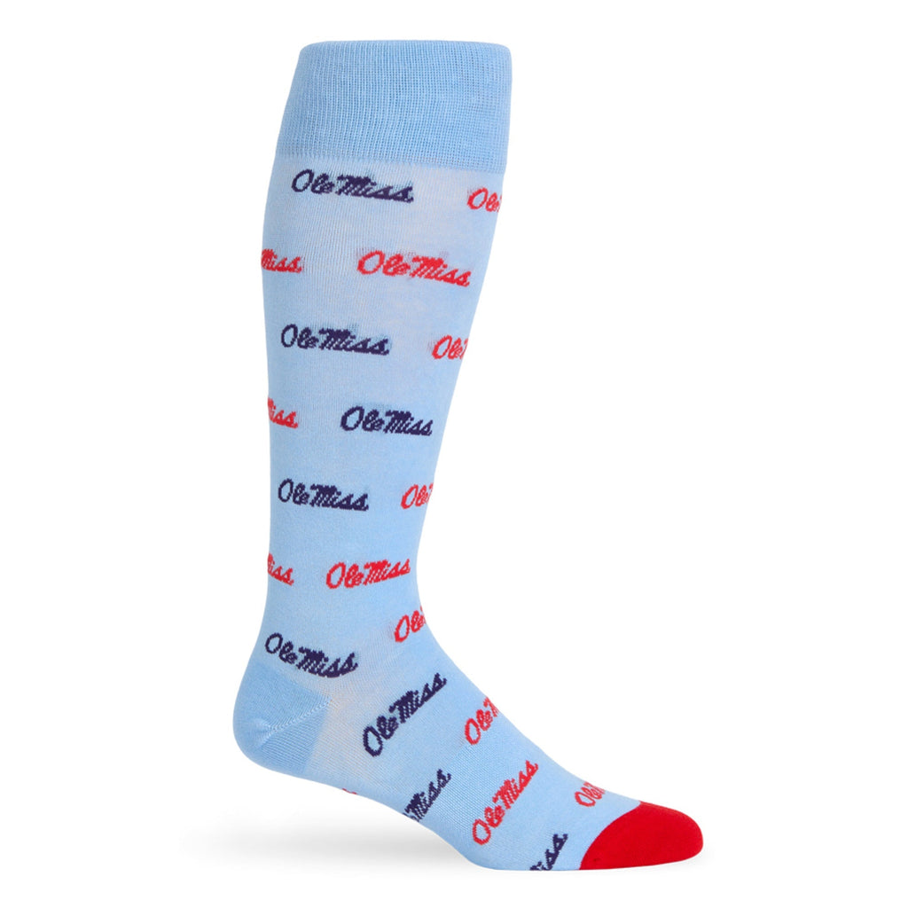Powder Script Ole Miss Dress Socks