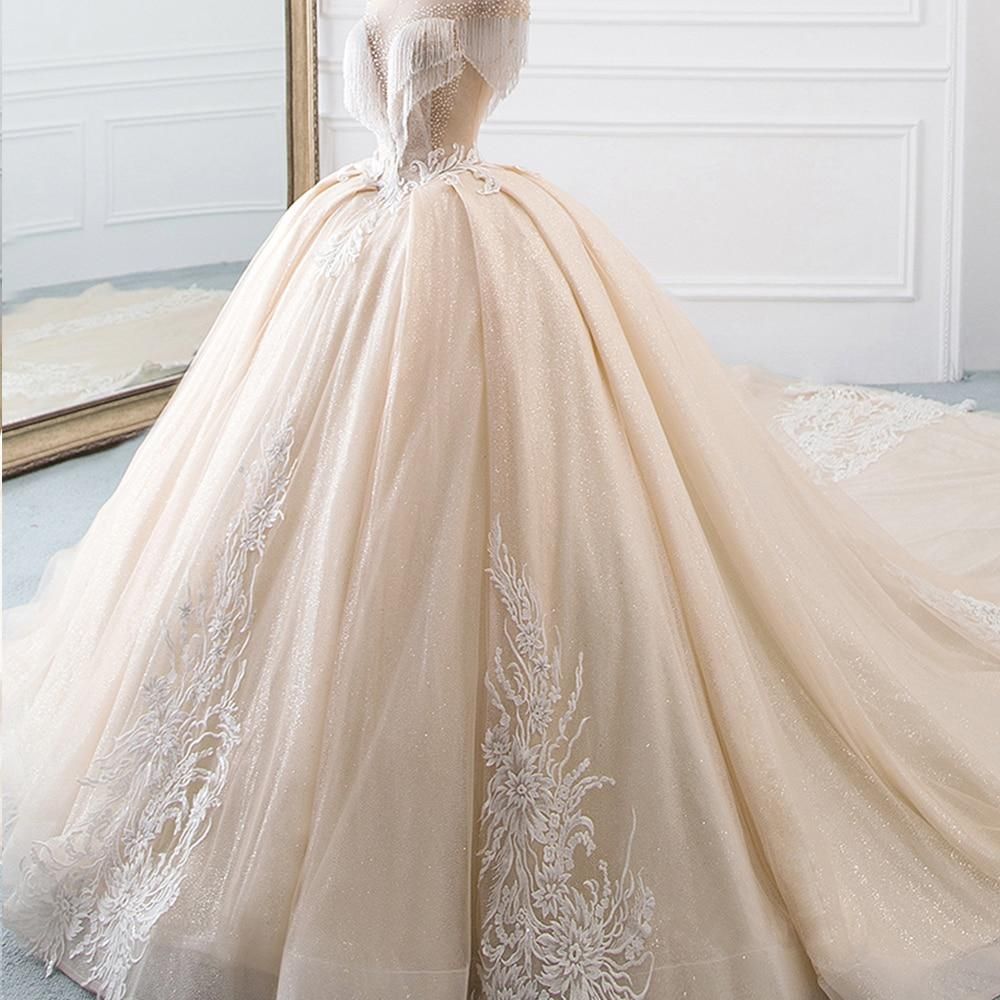 New Luxury High Neck Ball Gown Wedding Dress EDW100