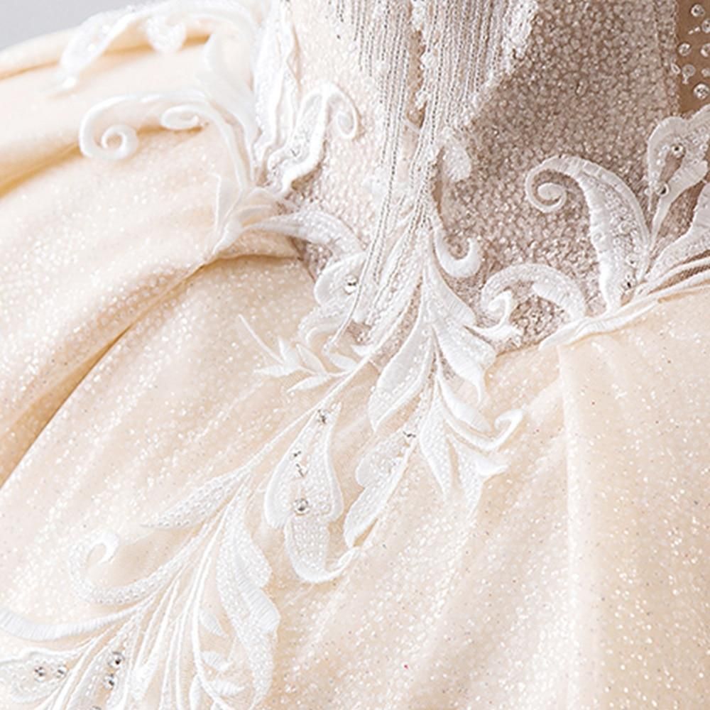 New Luxury High Neck Ball Gown Wedding Dress EDW100