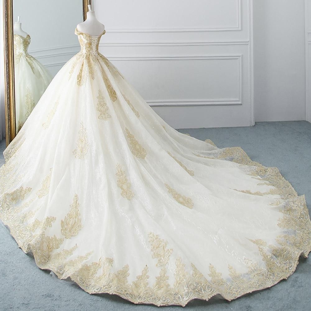 Gorgeous Ball Gown Wedding Dress with Beads EDL110