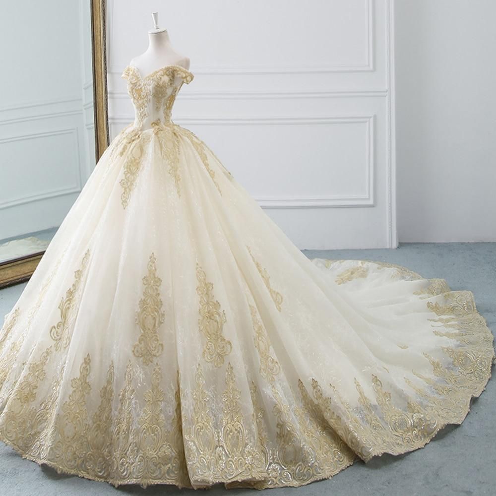 Gorgeous Ball Gown Wedding Dress with Beads EDL110