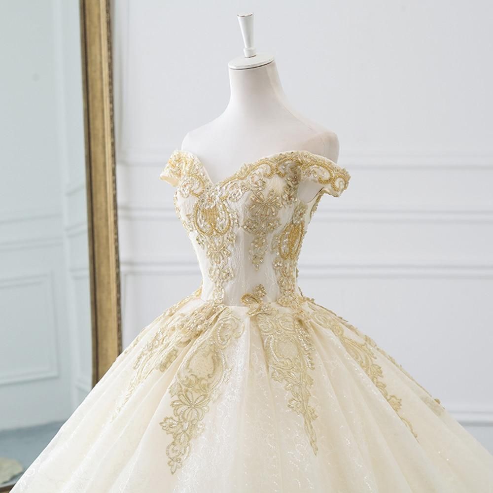 Gorgeous Ball Gown Wedding Dress with Beads EDL110