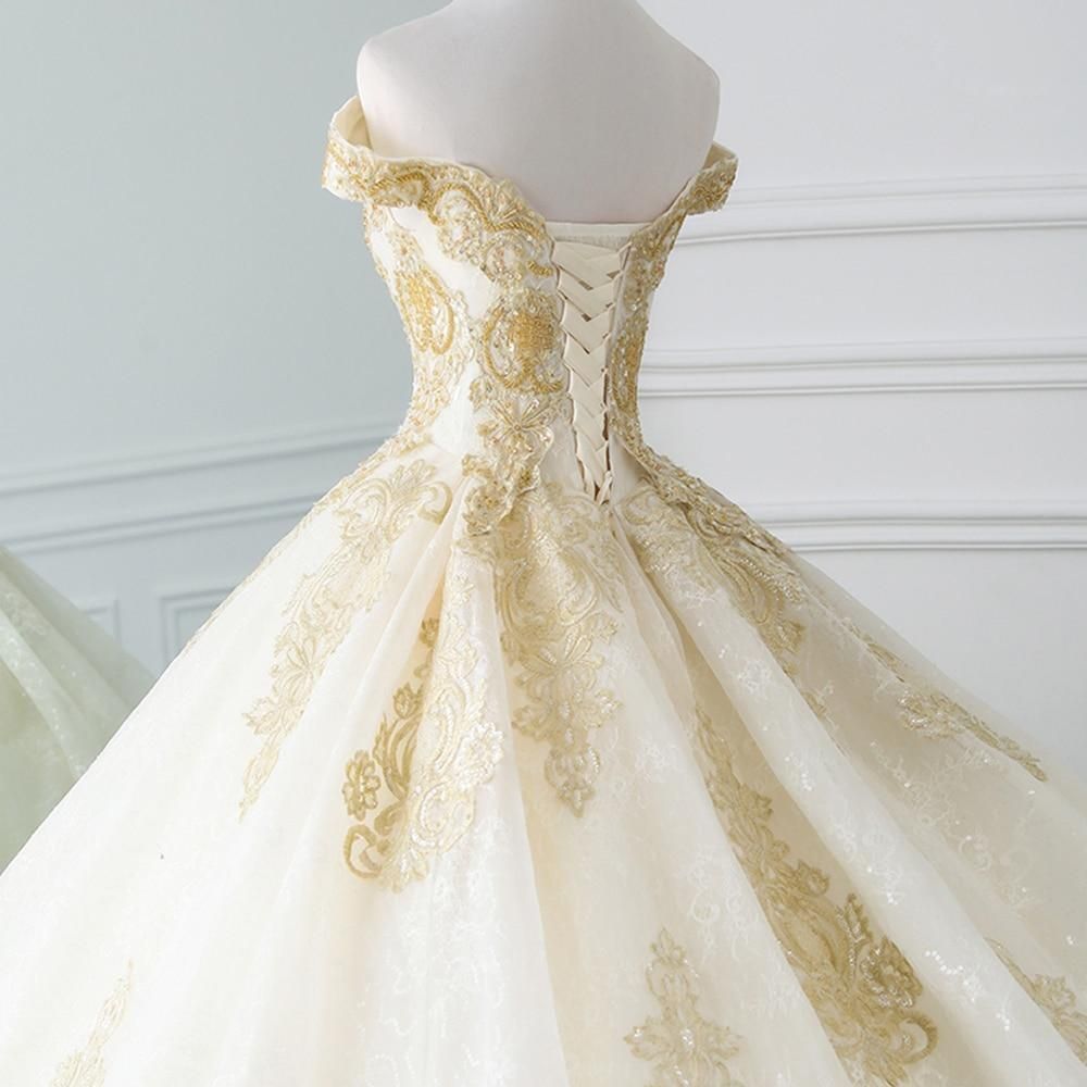 Gorgeous Ball Gown Wedding Dress with Beads EDL110