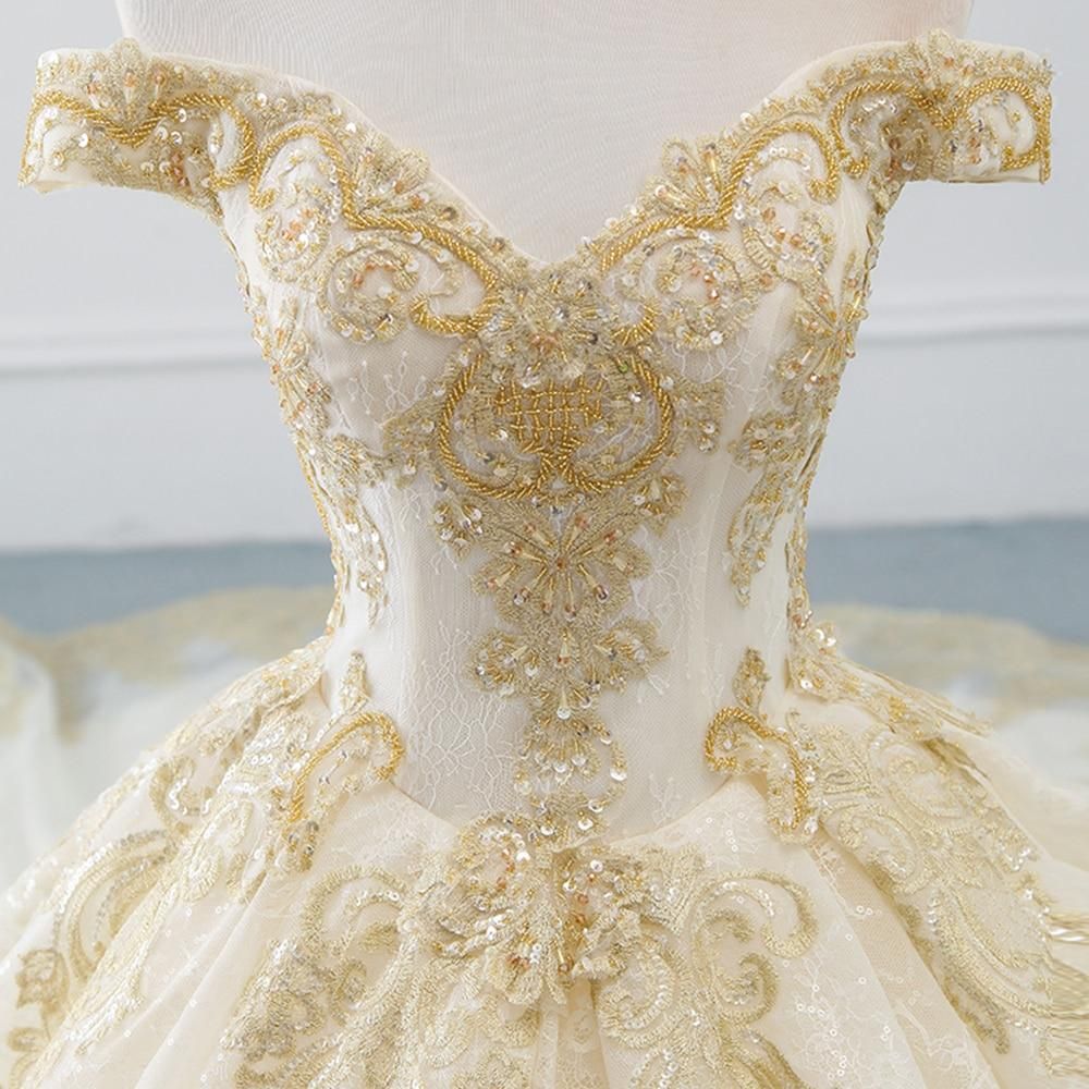 Gorgeous Ball Gown Wedding Dress with Beads EDL110