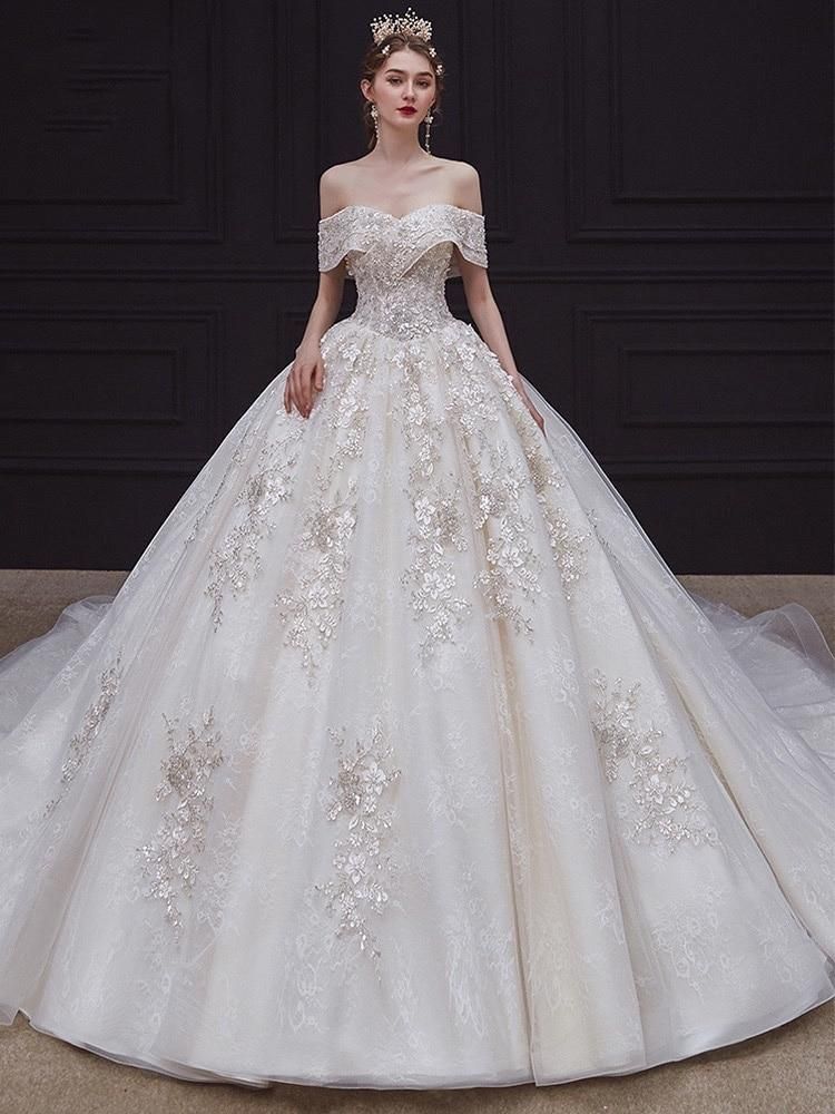 Luxury Wedding Dress Sweetheart Bridal Gown EDW234