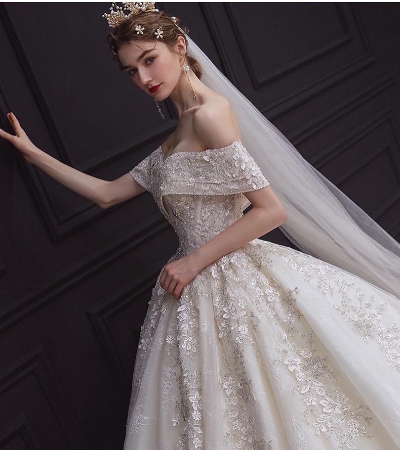 Luxury Wedding Dress Sweetheart Bridal Gown EDW234