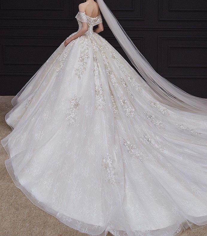 Luxury Wedding Dress Sweetheart Bridal Gown EDW234