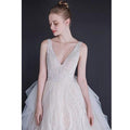 Luxury Wedding Dress Backless with Pearl Beads