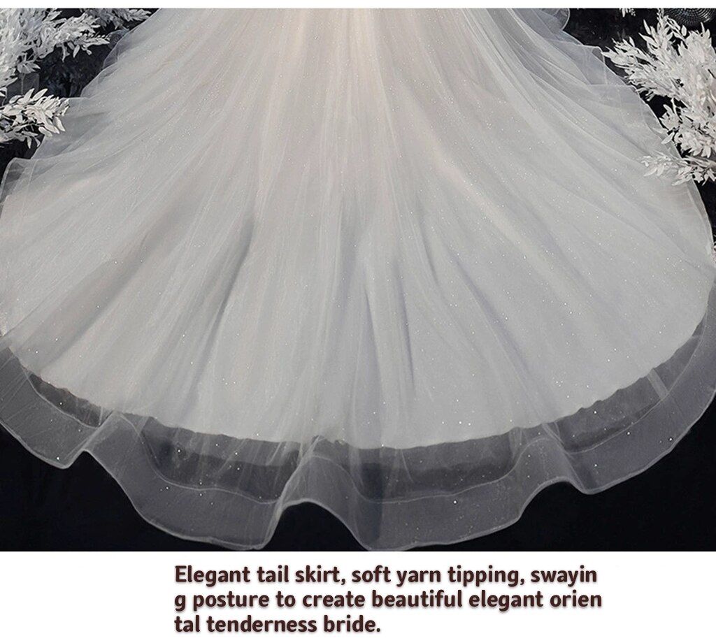 Luxury Princess Wedding Dress with Crystal Lace EDW112