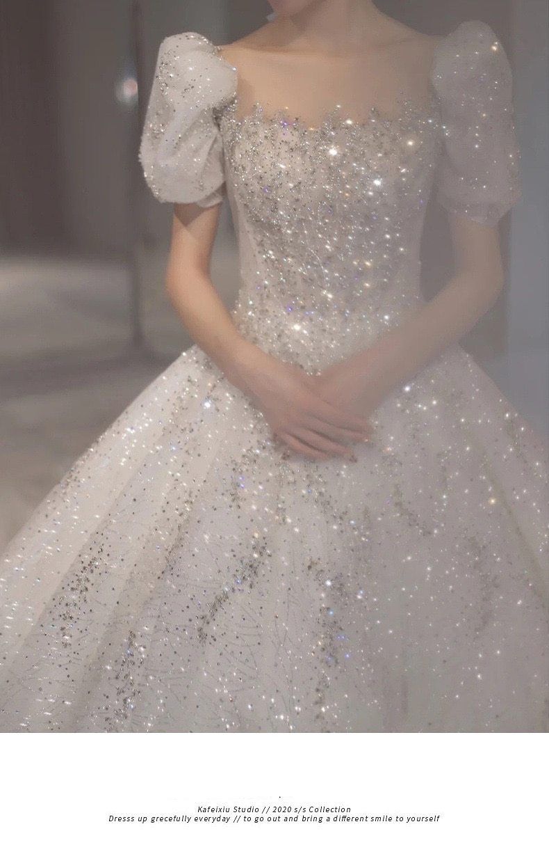 Luxury Wedding Dresses with Crystal Beads