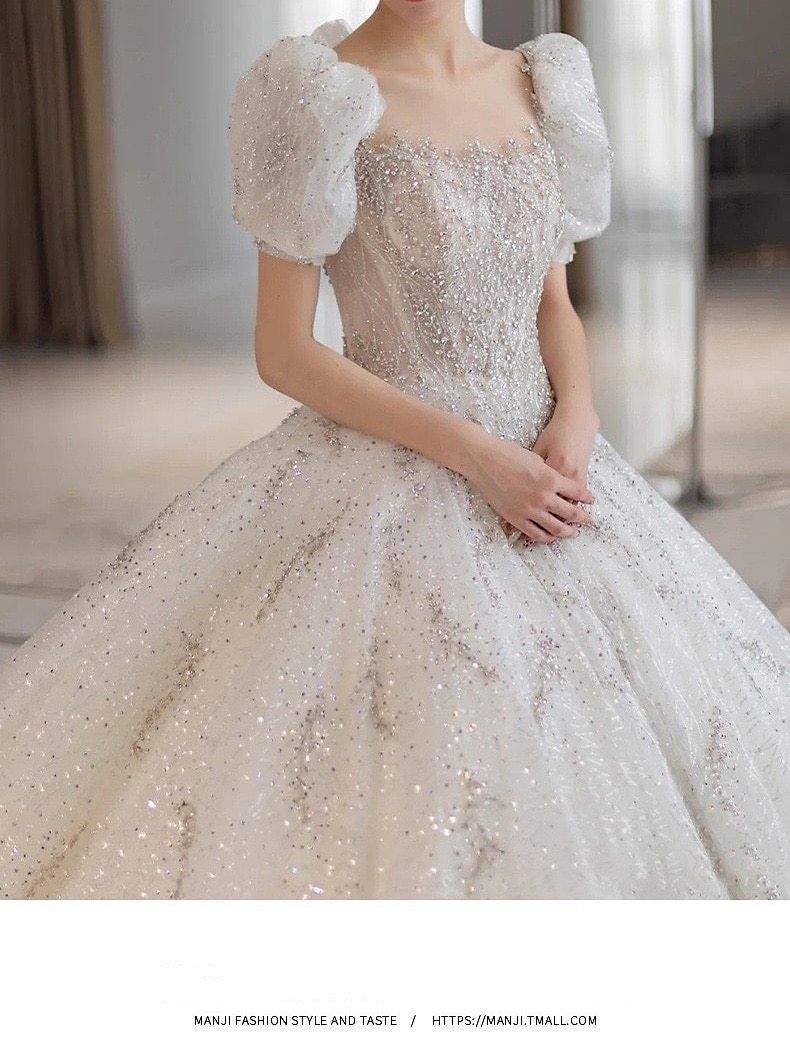 Luxury Wedding Dresses with Crystal Beads