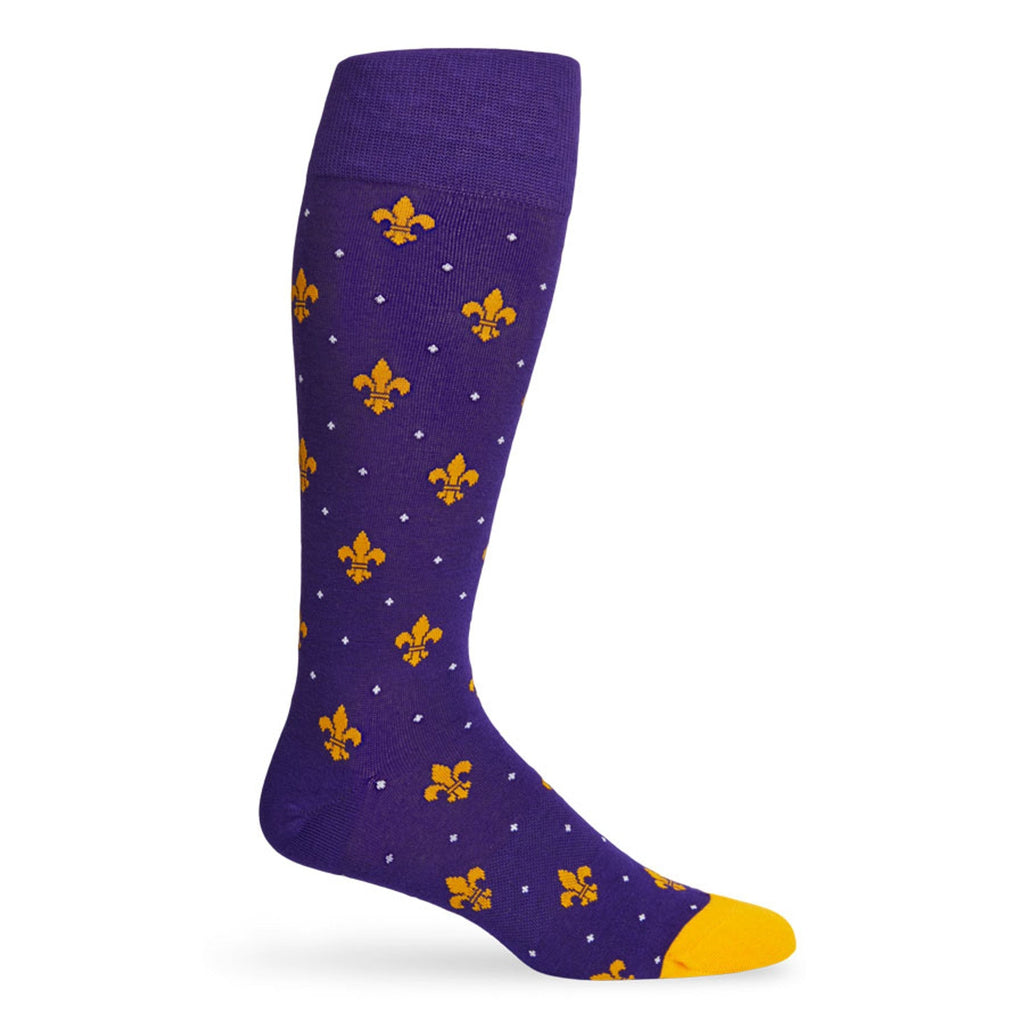 Purple and Gold - Fleur de lis